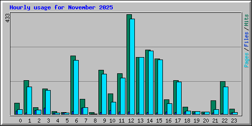 Hourly usage for November 2025